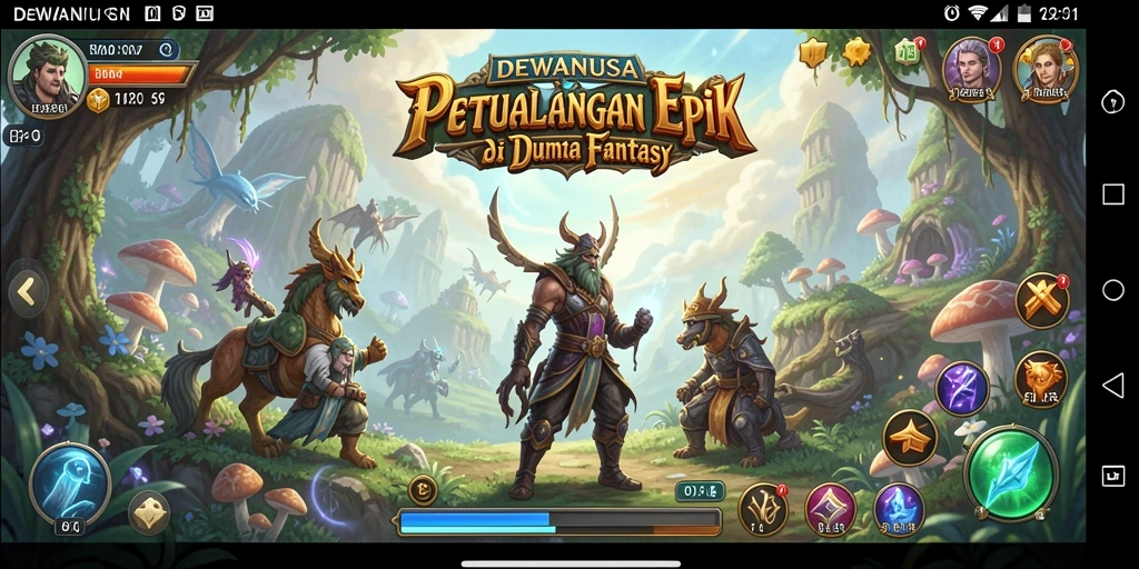 Menampilkan elemen gameplay DEWANUSA yang menarik dan memukau.