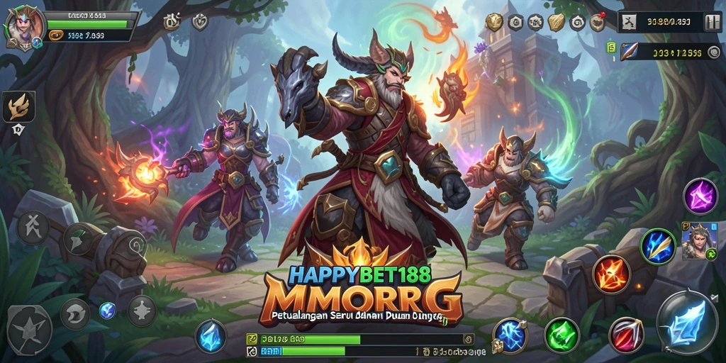 Tampilan gameplay menakjubkan dari HAPPYBET188 dalam dunia MMORPG.