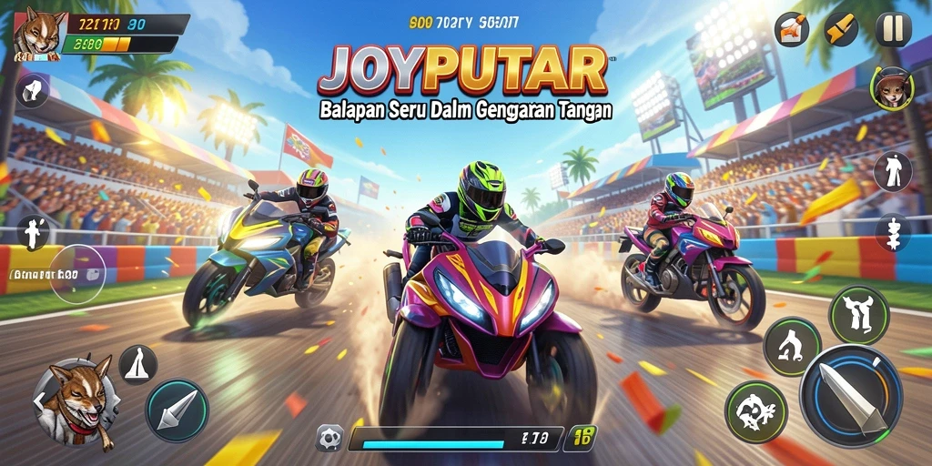 Gameplay balapan seru yang mendebarkan di JOYPUTAR.