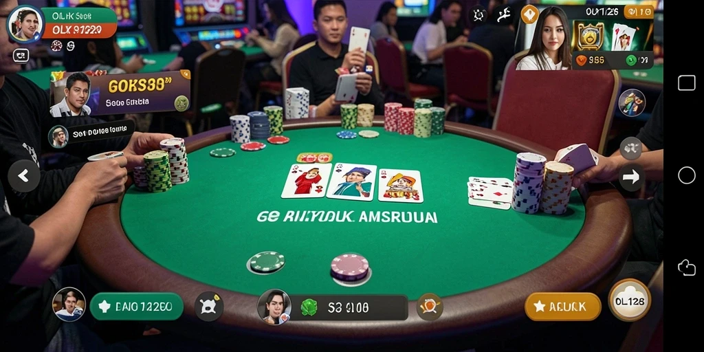 Tampilan menarik gameplay Poker di OLX128