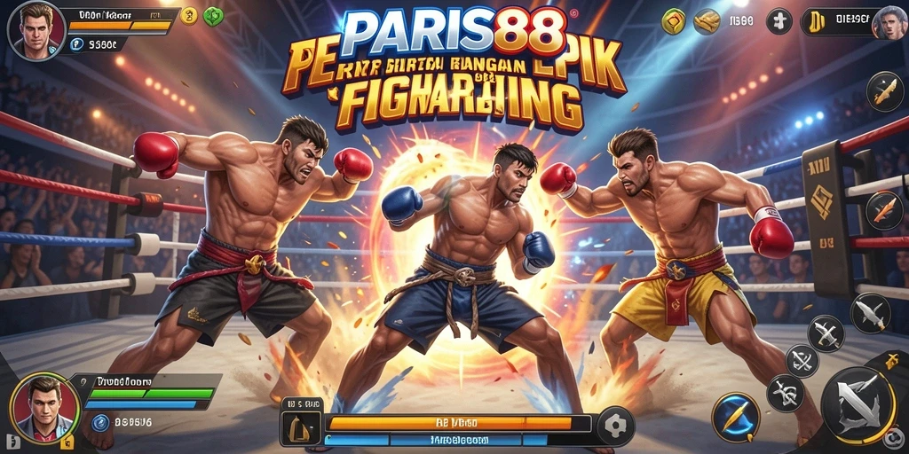 Tangkapan layar permainan PARIS88 dengan pertarungan yang mendebarkan.