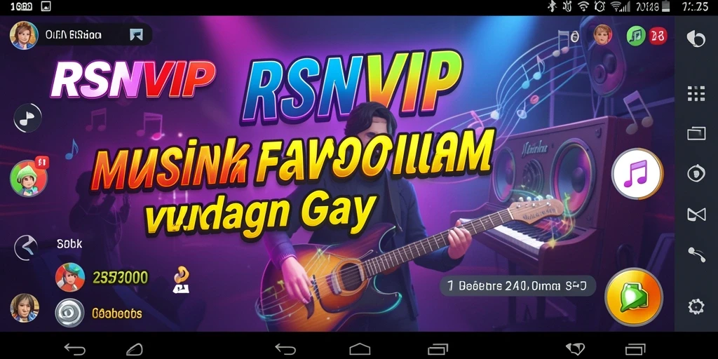 Tangkapan layar utama RSNVIP menunjukkan gameplay interaktif musik yang menyenangkan.