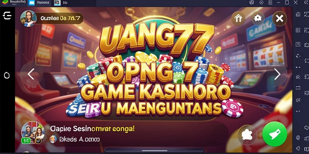 Tampilan gameplay menarik UANG77 dengan berbagai pilihan permainan Kasino.