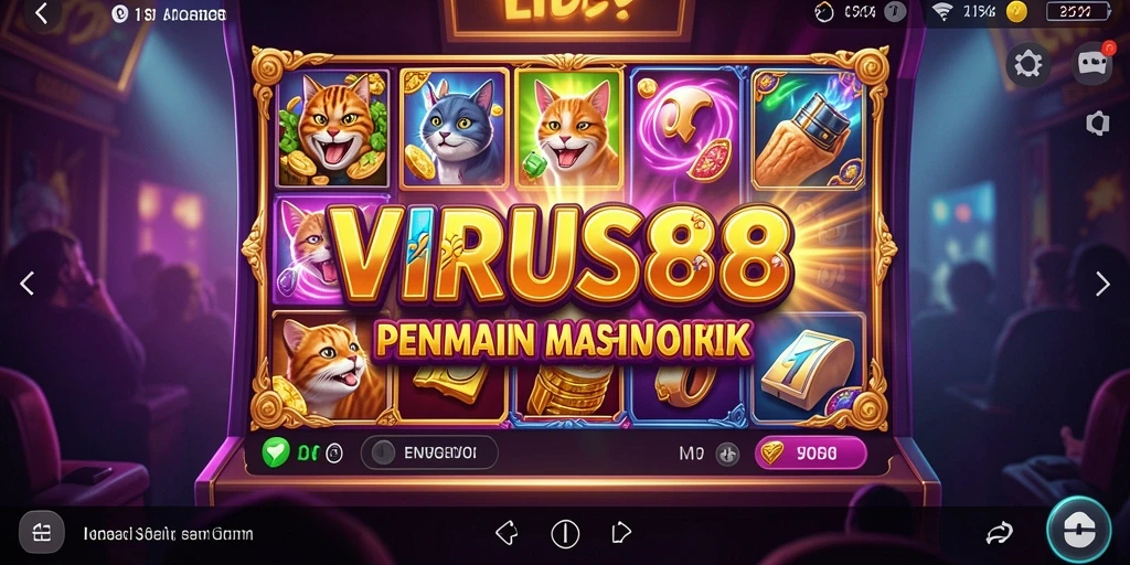Tampilan menarik dari gameplay Slot VIRUS88 yang mendebarkan.