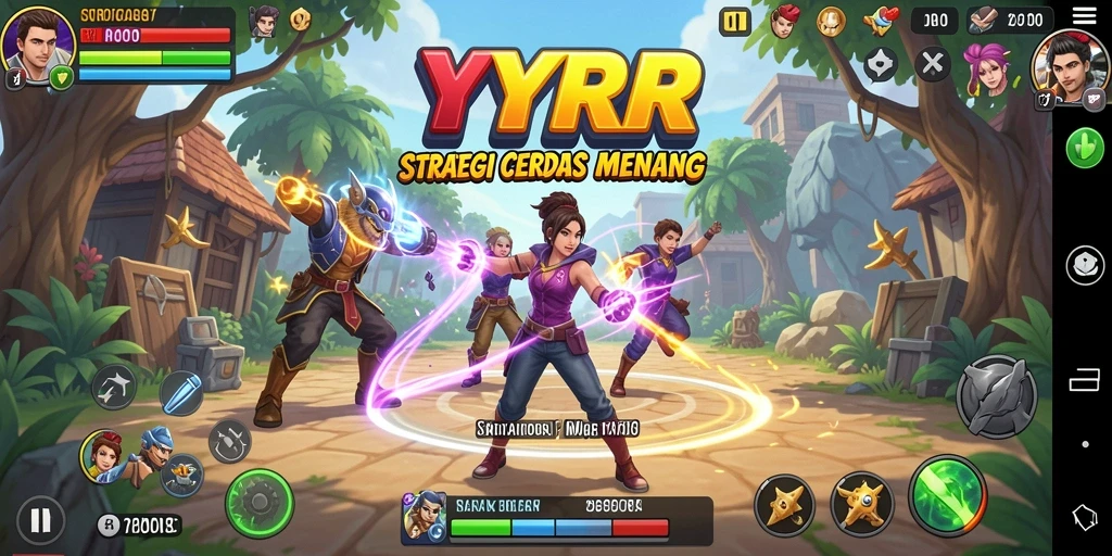 Gameplay YYRR menampilkan pertarungan strategi yang penuh aksi.